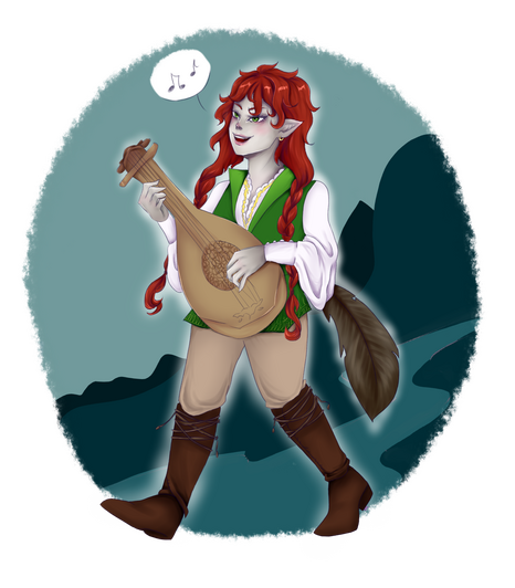 Timberly, the sharp-tongued minstrel