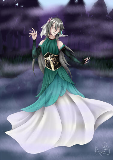 Fanart of Su, from Honkai Impact 3rd.